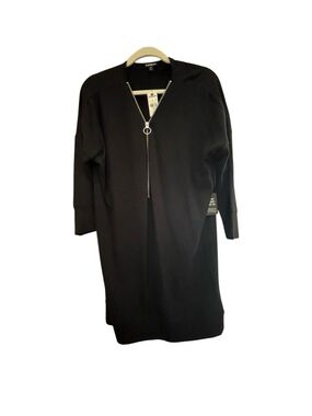 Express black zippered shift dress Size M